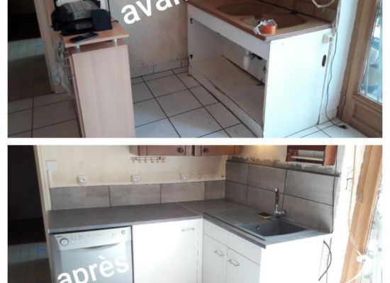 reprise simple d’un coin cuisine