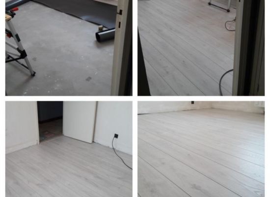 pose d’un parquet sur dalle béton