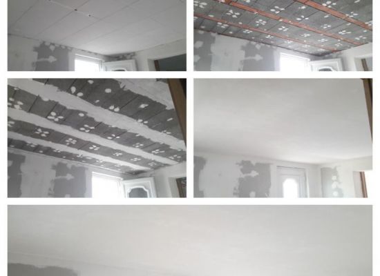 ratissage par enduit d’un plafond