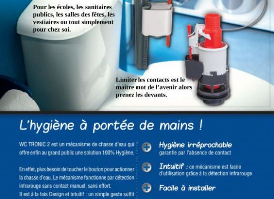 chasse d’eau à déclenchement sans contact